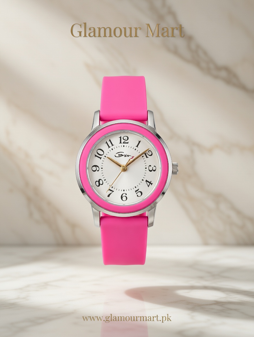 Vibrant Pink Casual Watch – Everyday Style