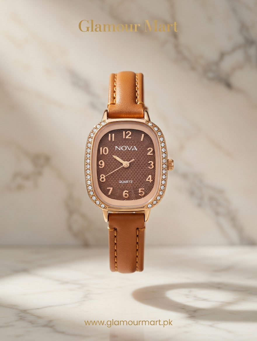 Classic Brown Leather Watch – Nova Elegance