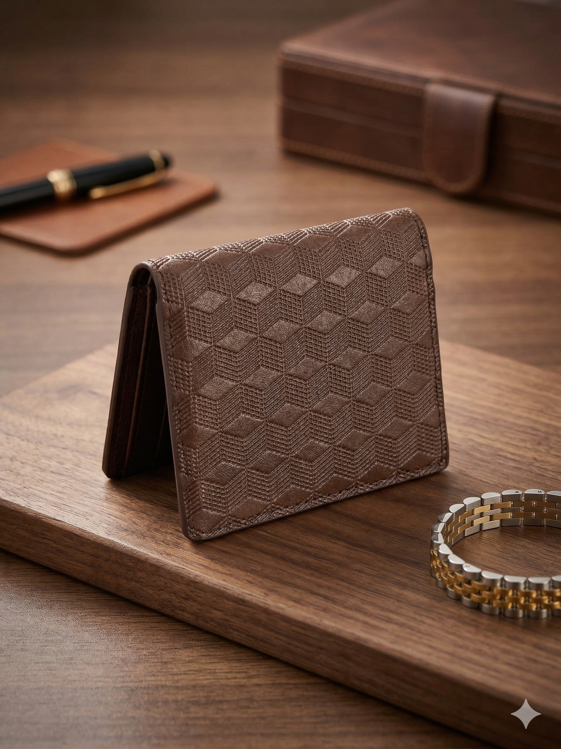 Geometric Texture Bifold Wallet