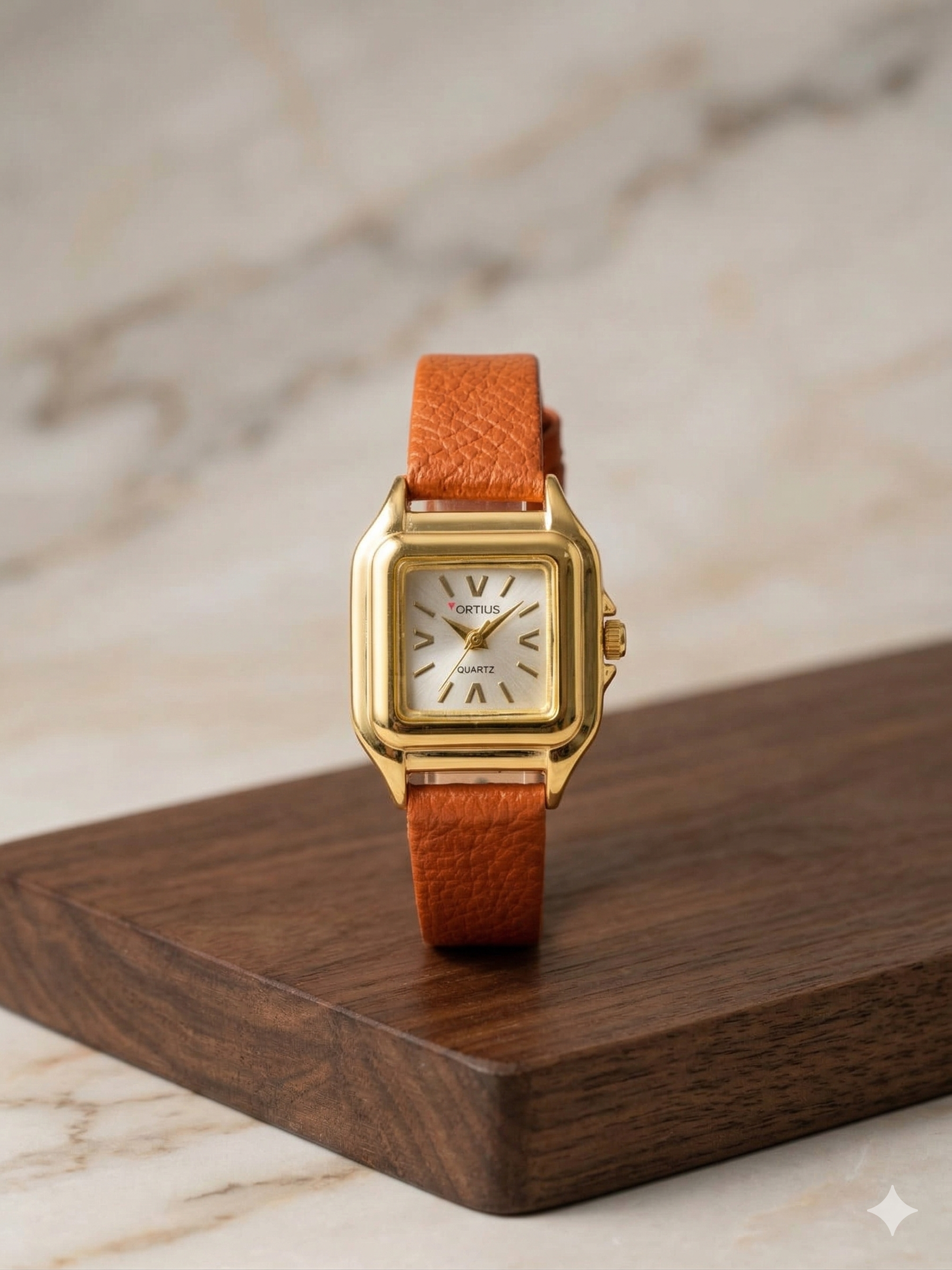 Golden Vintage Square Watch