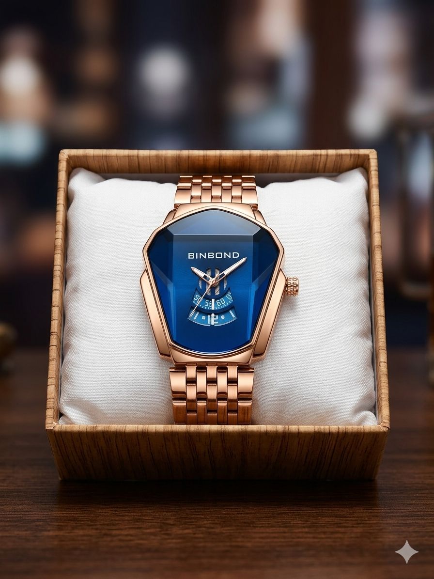 Luxury Rose Gold Blue Dial Watch – Signature Designer Edition