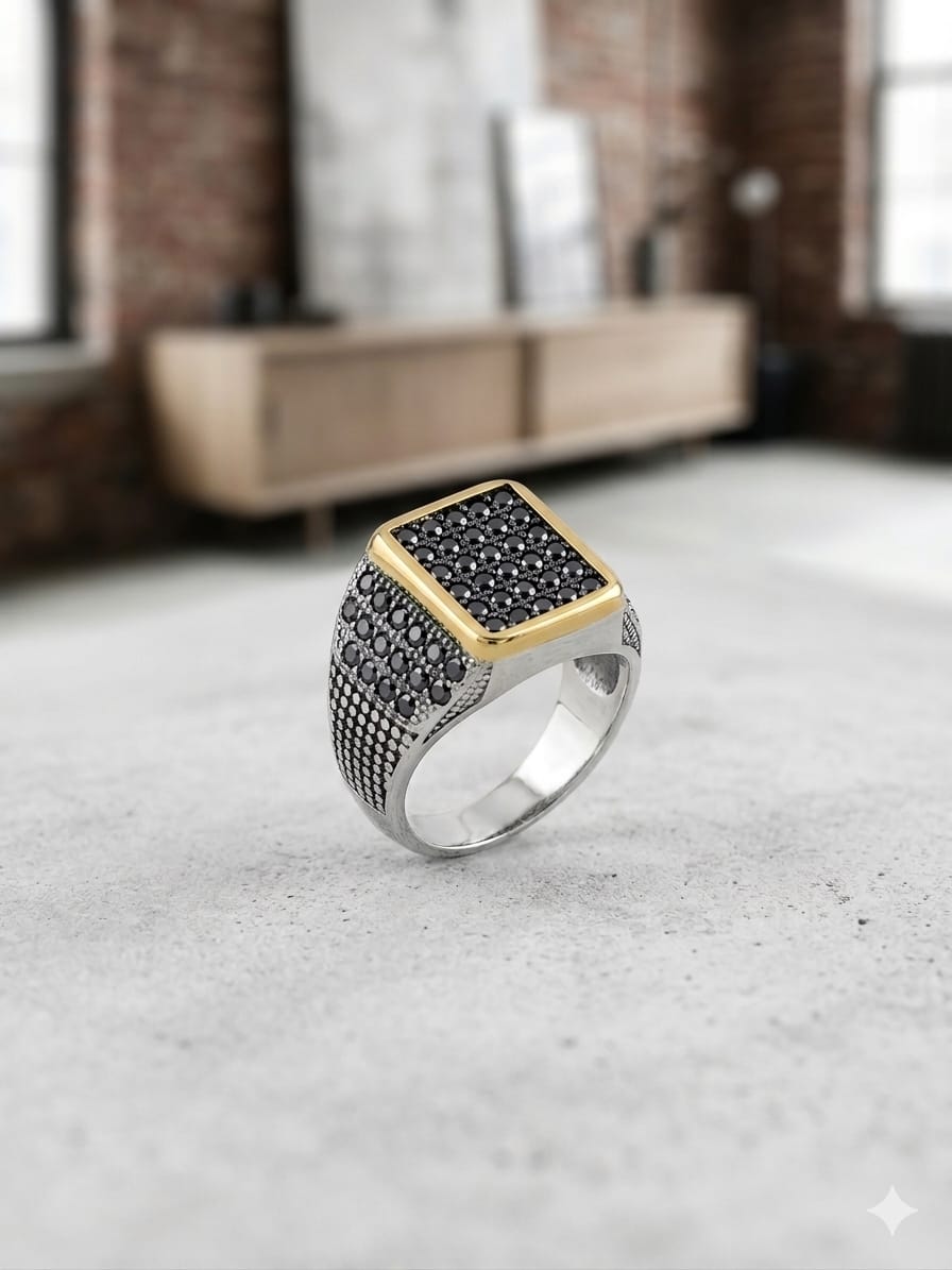 Midnight Crown Statement Ring