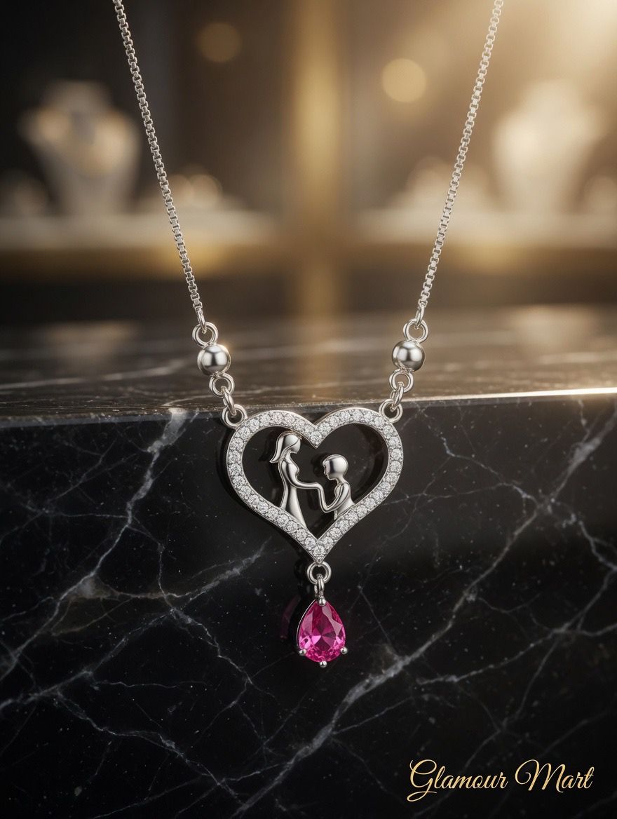 Romantic Couple Heart Pendant Necklace