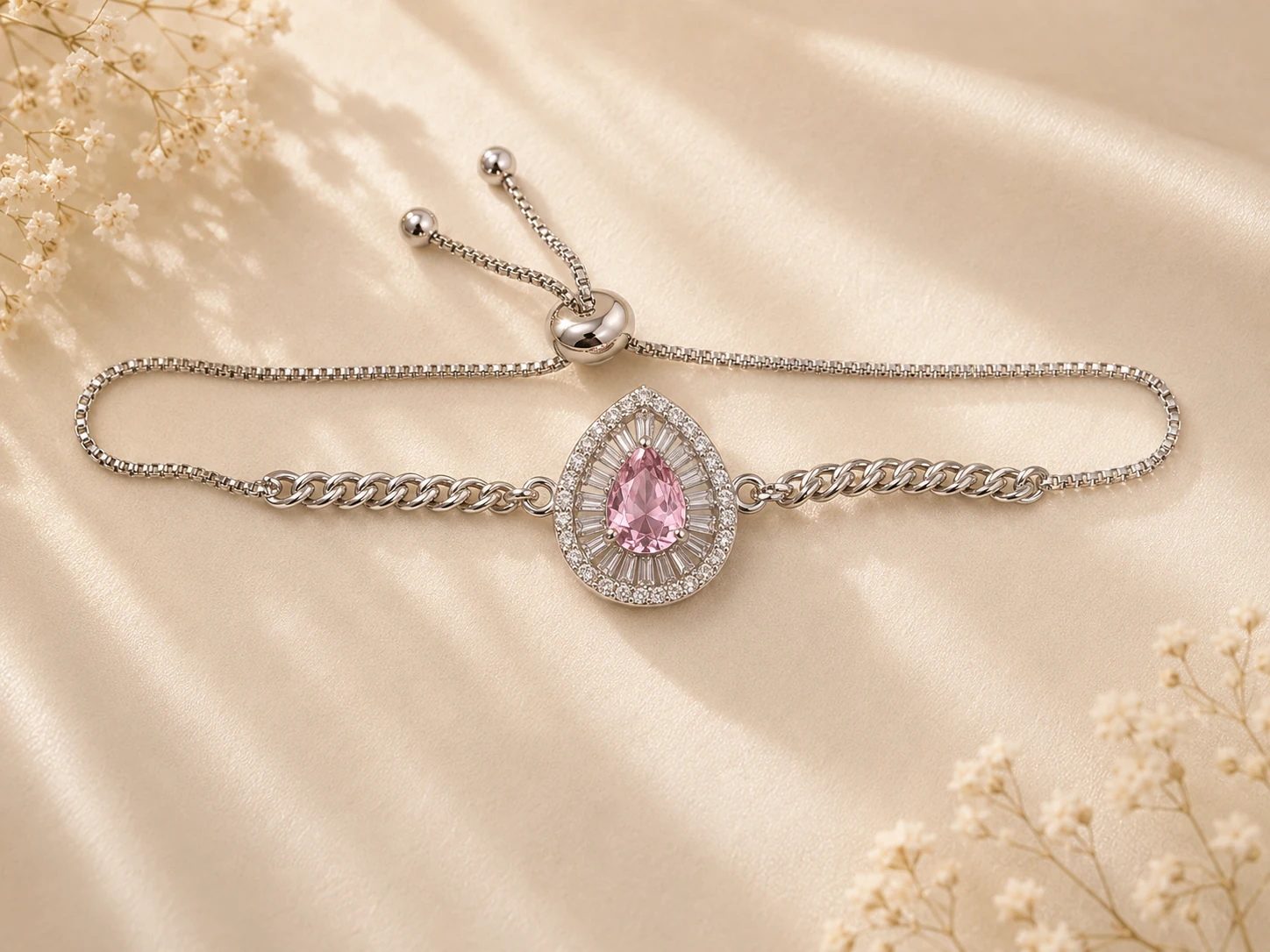 Pink Teardrop Crystal